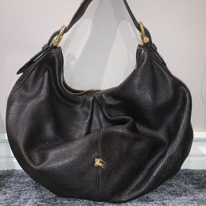 Burberry Black Pebbled Leather Bag